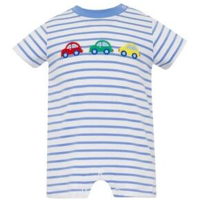 Claire and Charlie BEEP BEEP - Boy's short car romper